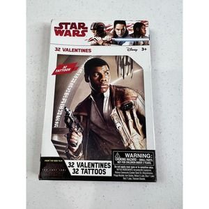 Paper Magic Group Disney Star Wars The Last Jedi Finn 32 Valentines Tattoo Cards